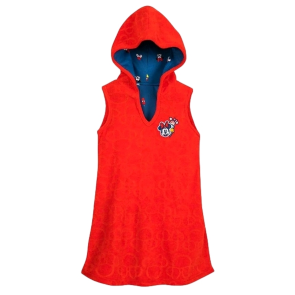 Disney Store Minnie Mouse Red Terry Swim Cover Up, Size 2